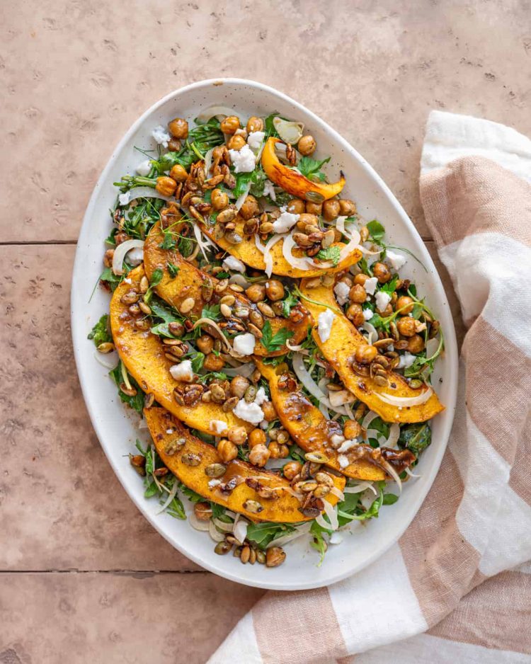 roasted-pumpkin-salad-with-balsamic-vinaigrette