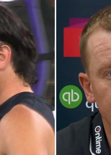 Carlton’s Elijah Hollands sparks concerns over erratic behaviour in loss to Collingwood, club statement, video, reaction, Michael Voss press conference, history