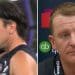 Carlton’s Elijah Hollands sparks concerns over erratic behaviour in loss to Collingwood, club statement, video, reaction, Michael Voss press conference, history